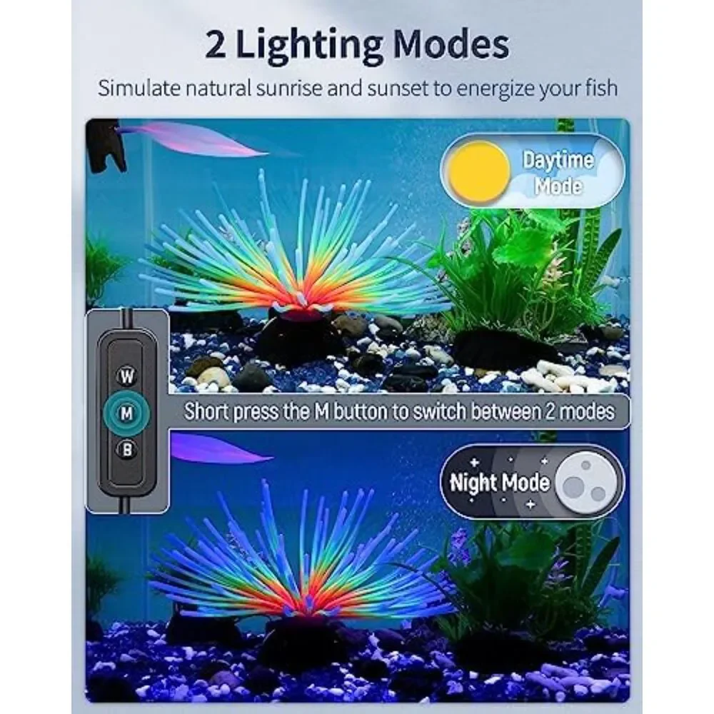 11W Aquarium LED Light for 12 to 18 Inch Fish Tanks Extendable Fish Tank Light